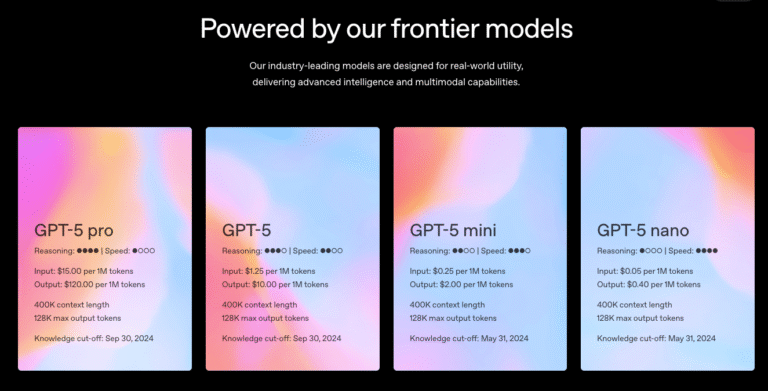 GPT-5 flagship models